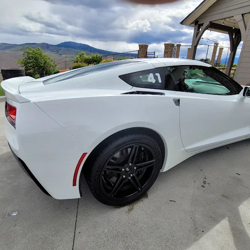 White Corvertte Paint Correction Wenatchee